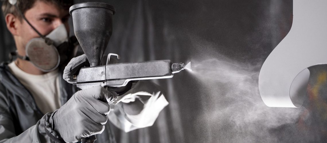 pintura electrostática gris